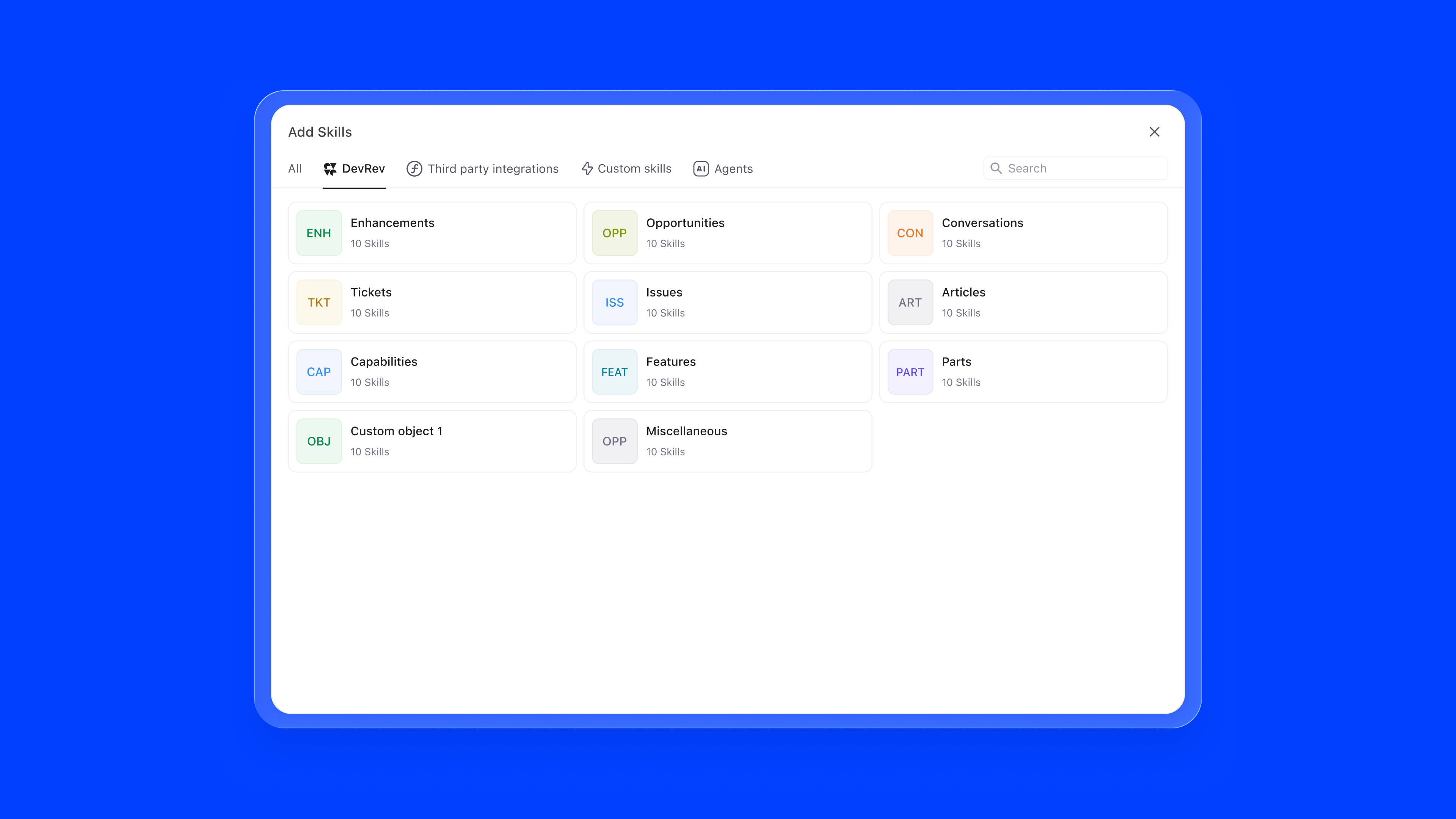 DevRev — Choose type