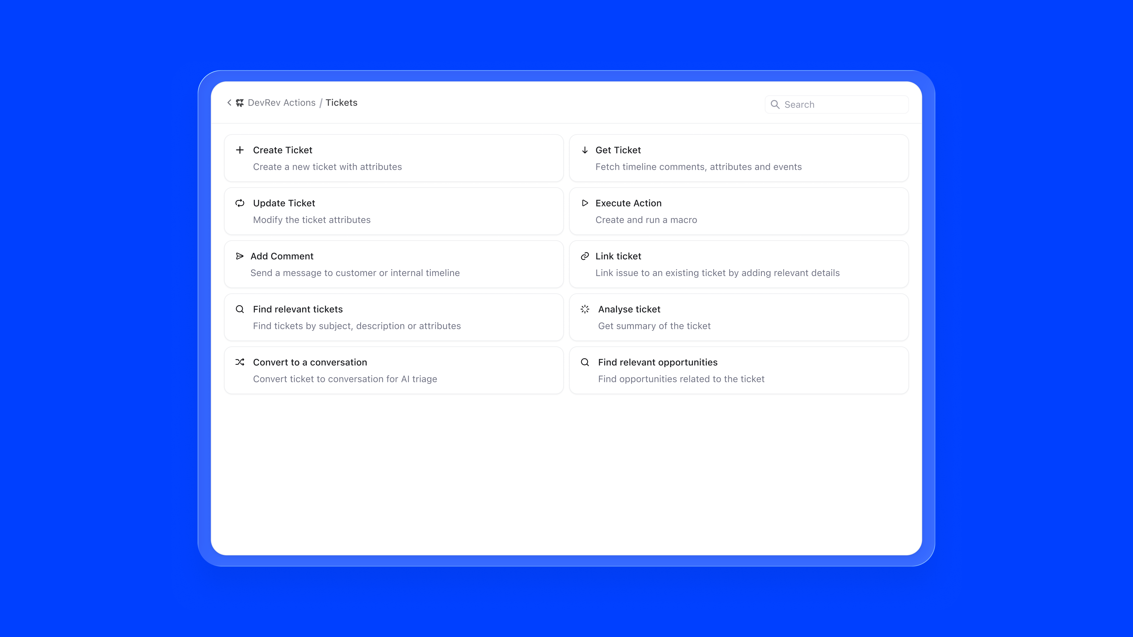 DevRev — Choose skill