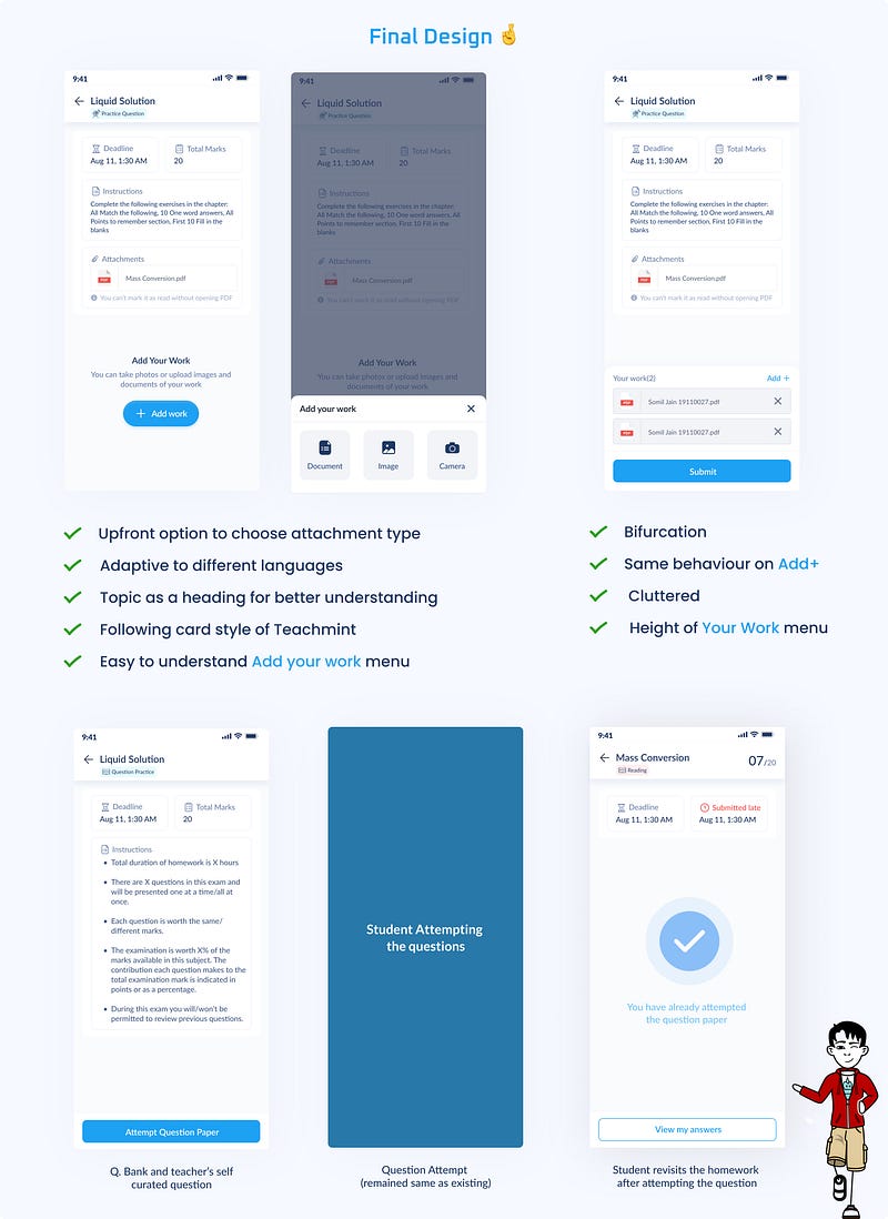 Student question practice full UI