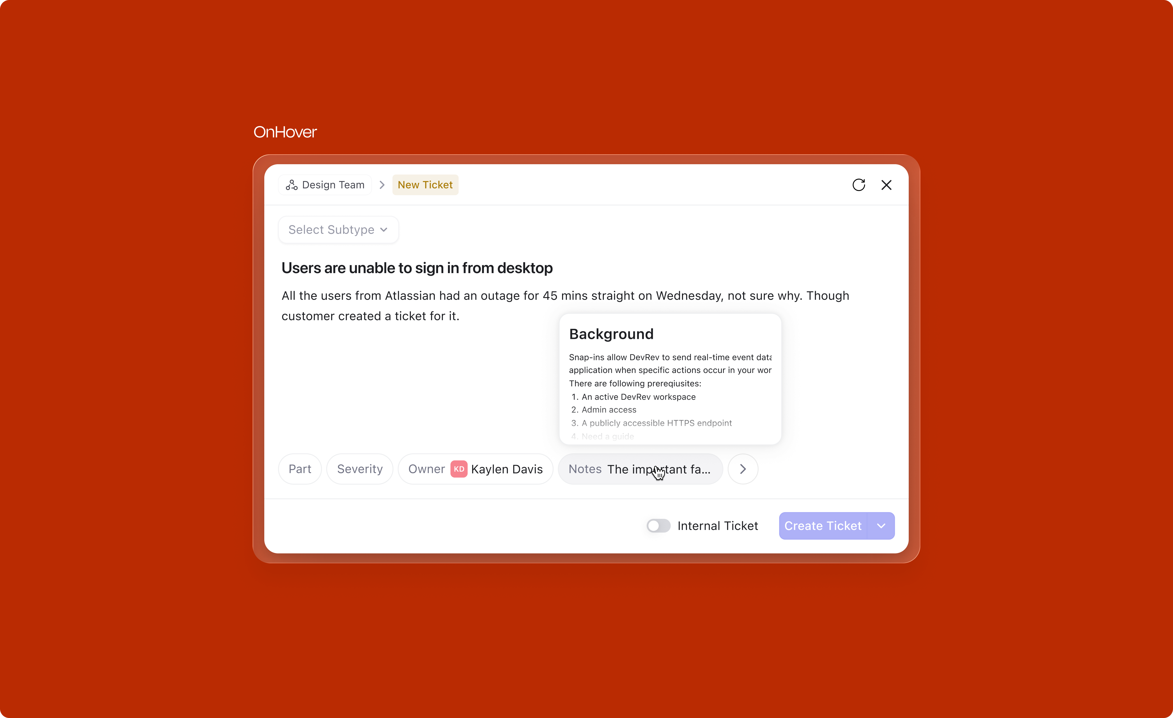 Rich text editor — hover state I