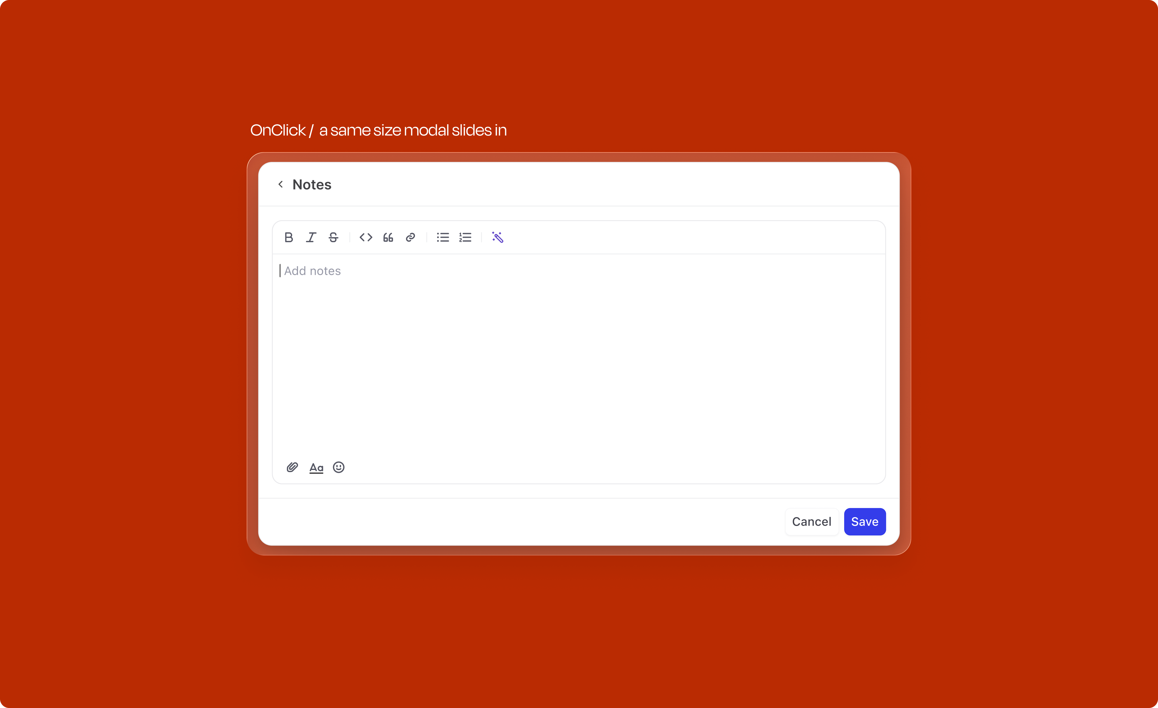 Rich text editor — onclick state